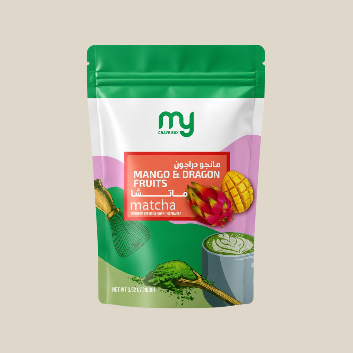 MANGO & DRADON FRUIT MATCHA